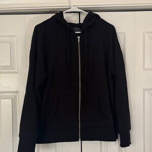 Time and Tru Classic Black Zip-Up